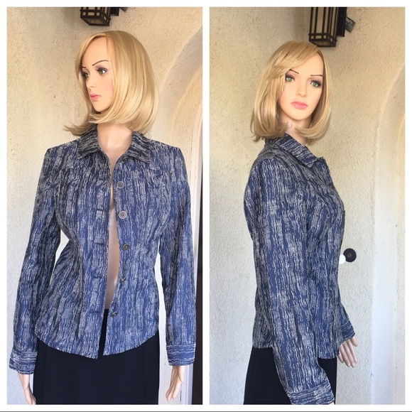 NWT Chico’s blue women’s jacket size 0 - Picture 2 of 8